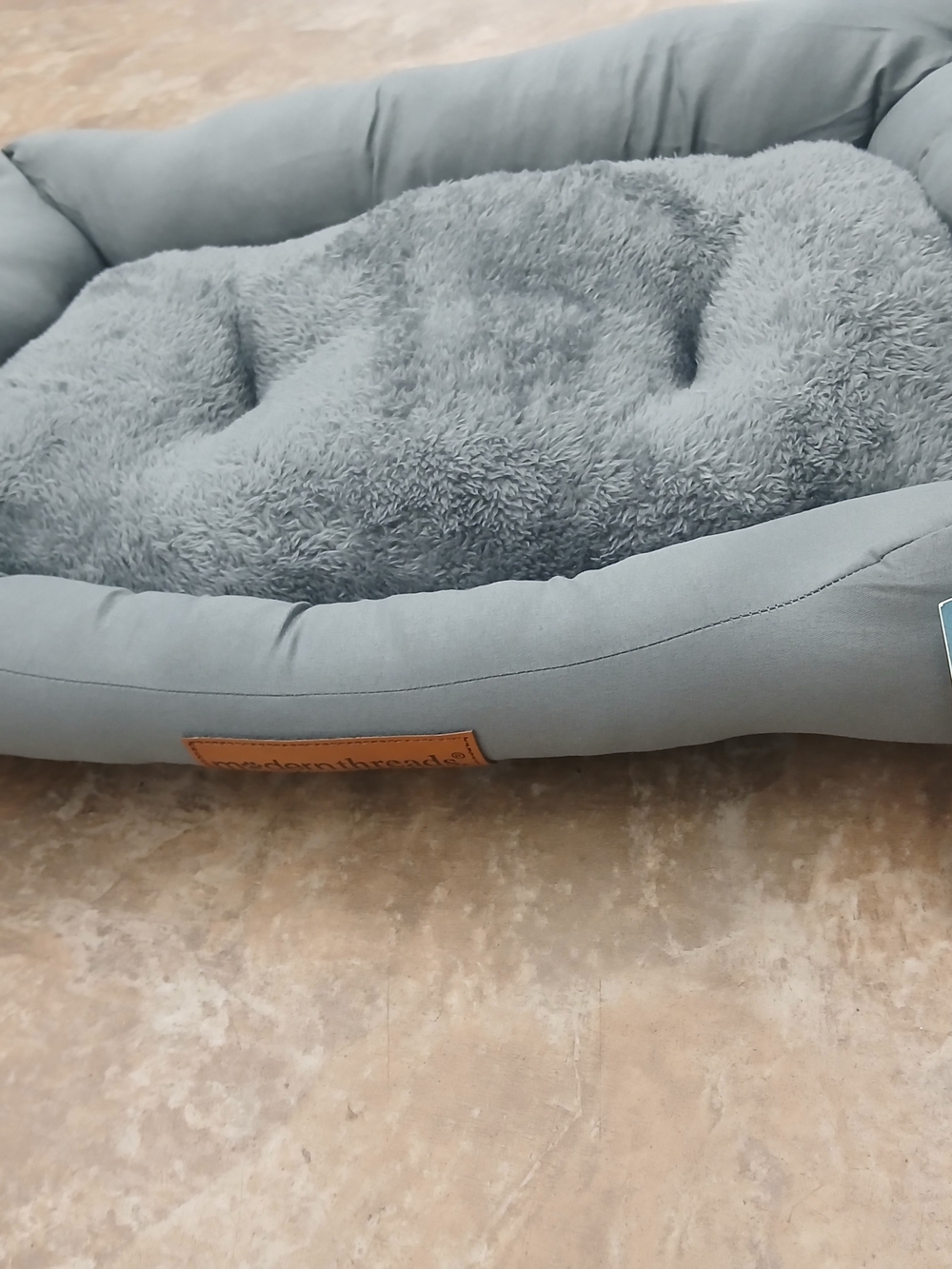 Gray dog cat puppy bunny fuzzy bed Plush Pillow